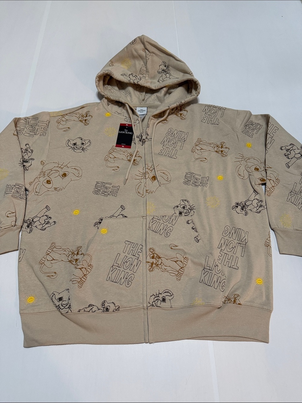 Disney Lion King Embroidered Full Zip Hoodie M, L, XL NWT